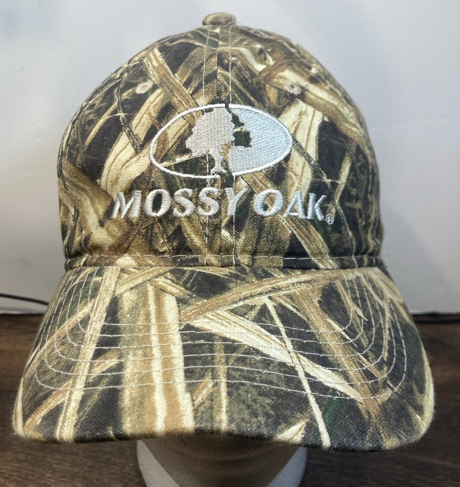 Mossy Oak Camo Strapback Fishing Hat for Hunting and Outdoor Sports
