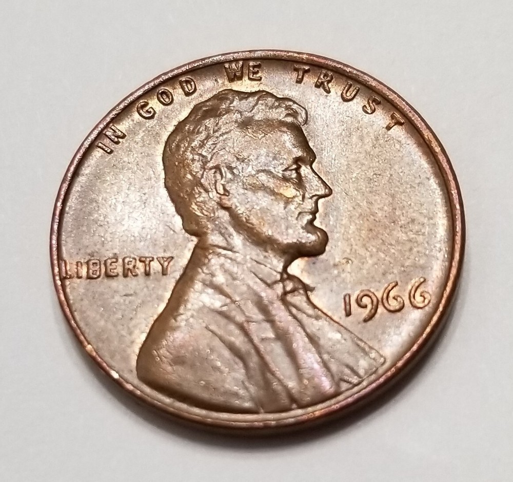 1966 Philadelphia Mint Lincoln Memorial Penny Uncirculated Small Cent