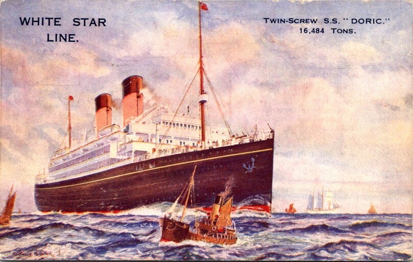 Vintage 1926 White Star Line SS Doric Postcard Kiwanis Club Shenandoah Iowa 15573