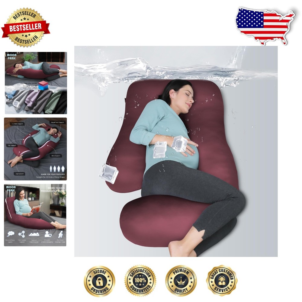 57 Inch Maternity Body Pillow - Ergonomic, Cooling & Multi-Purpose