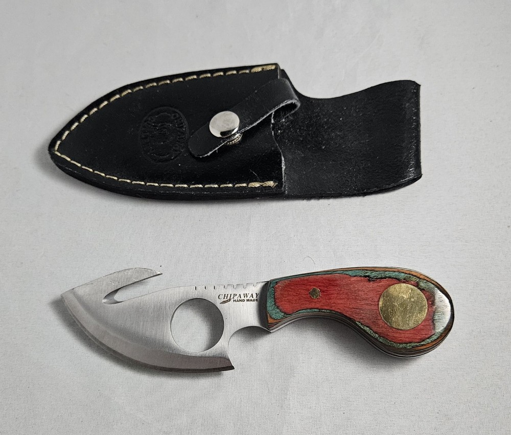 Chipaway Cutlery Razorback Fixed Blade with Leather Sheath