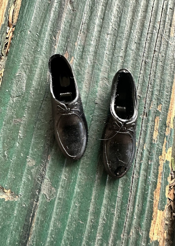 Mattel KEN Allan Doll Black Dress Shoes LOAFERS Squishy Japan Vintage 1960s