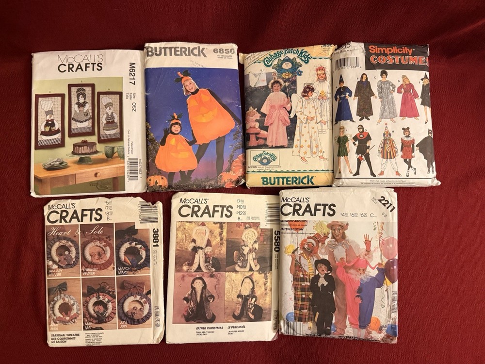 HALLOWEEN Simplicity McCall's HALLOWEEN Costume Patterns Lot of 6 UNCUT