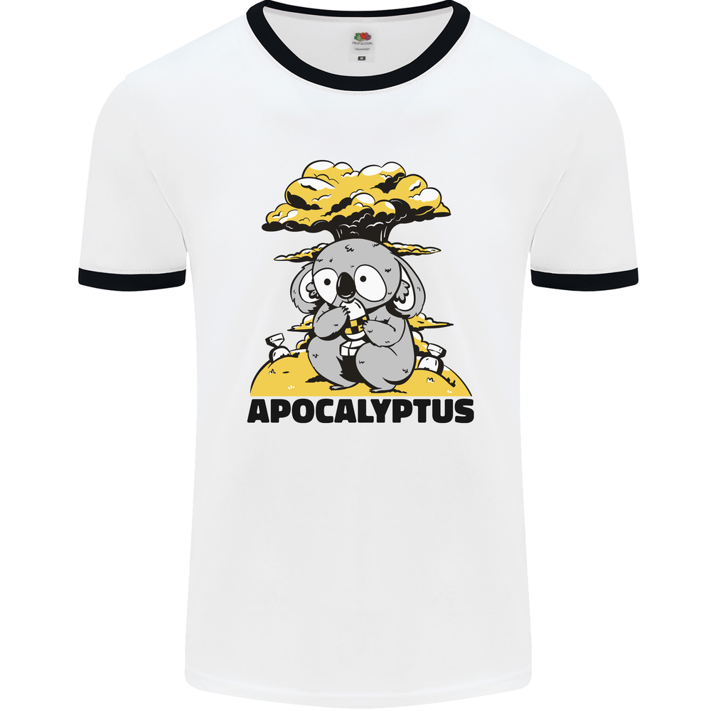 Apocalyptus Koala Bear Climate Change Armageddon Mens Ringer T-Shirt