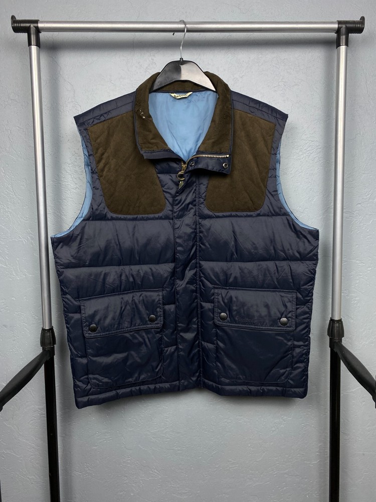Barbour Vintage Mens Colwarmth Nylon Puffer Vest Size XL