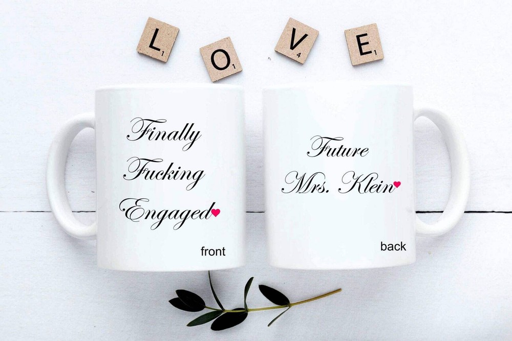 Finally F*cking Engaged Mug Engaged Gift Christmas Mug Bride To Be Gift