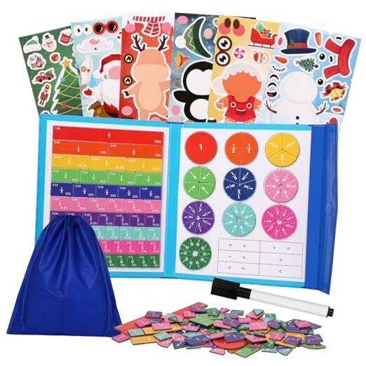 Magnetic Fraction Educational Puzzle - New Montessori Magnetic Fraction Set
