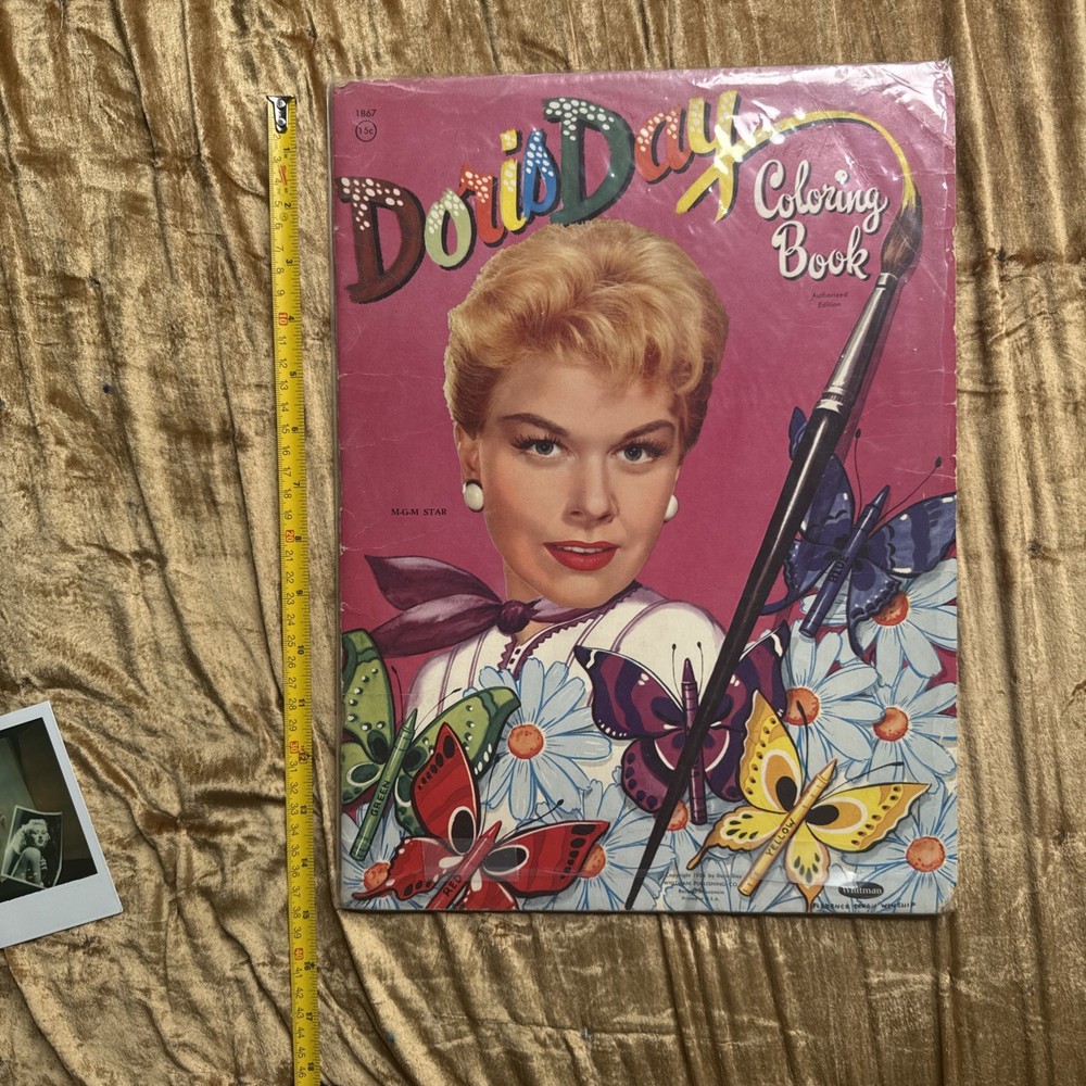 🎶 Vintage Doris Day Coloring Book 1956 Authorized Edition ⭐ Hollywood Ephemera
