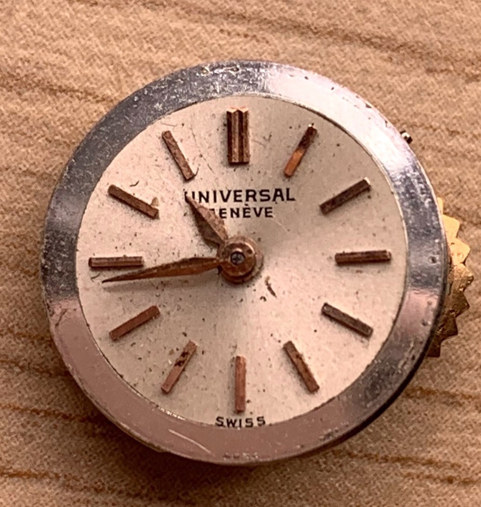 Universal Geneve Cal. 550 Hand Manual Vintage 13.5 Mm Not Working For Parts