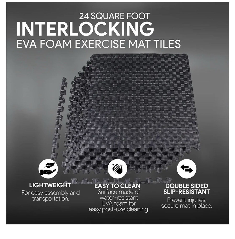EVA Foam Puzzle Tiles Non-Slip Gym Flooring for MMA & Workouts