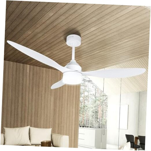 52 Inch Low Profile Ceiling Fan with Light - Quiet Modern Fandelier for Indoor Use