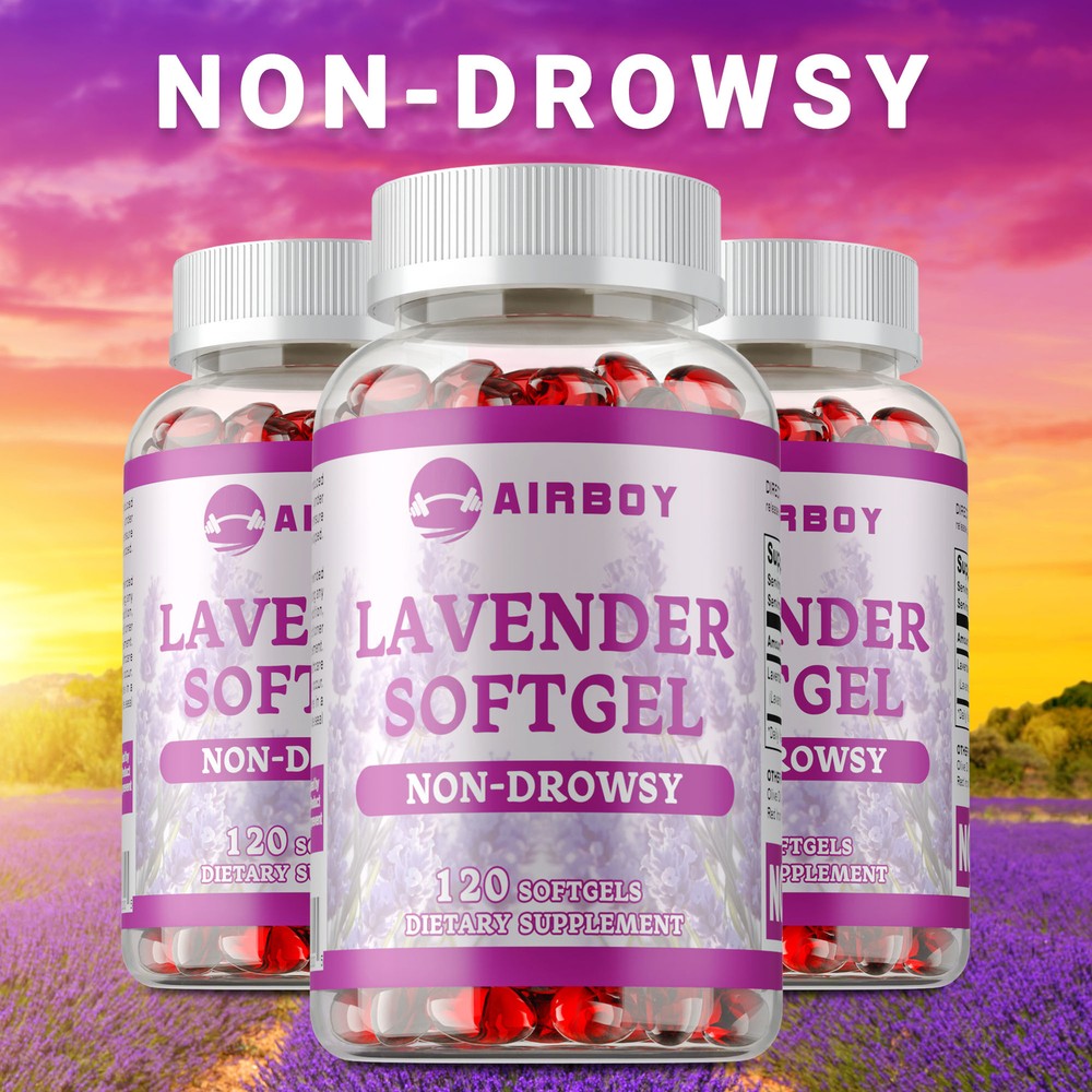 Lavender Capsules 80mg - Reduce Stress, Improves Sleep Quality - NO-Gluten