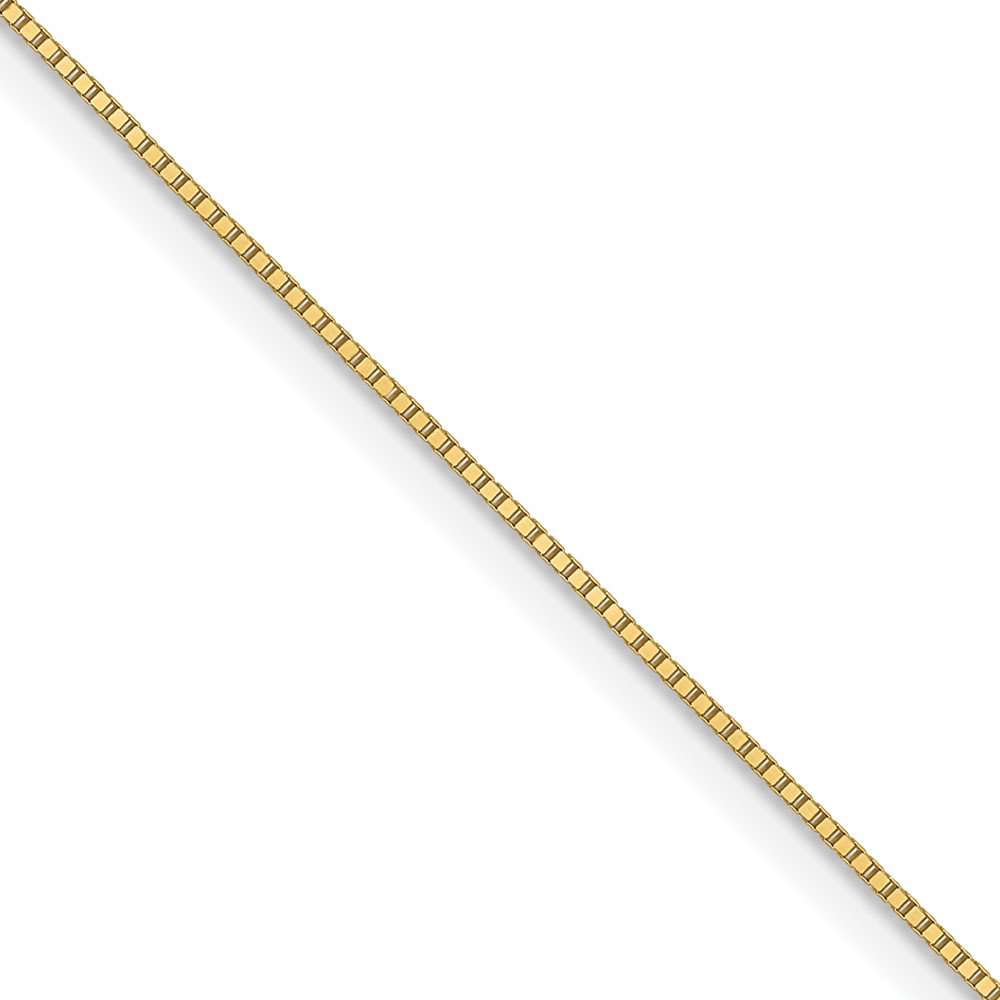 10k Yellow Gold .5mm Baby Box with Lobster Clasp Chain Necklace 18