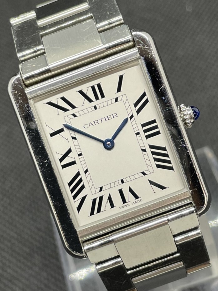 Cartier Tank Solo Mens Watch White Dial Quartz W5200014