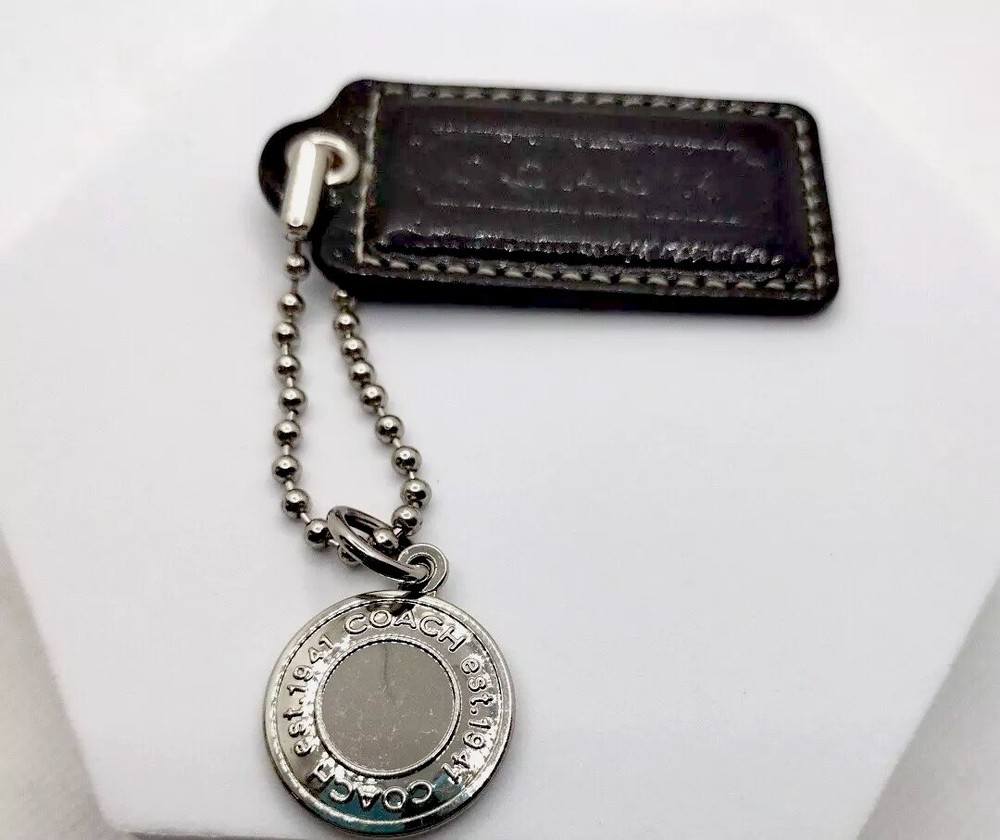 Coach Designer Keychain with Leather Tag - Perfect Gift for Purse & Keys