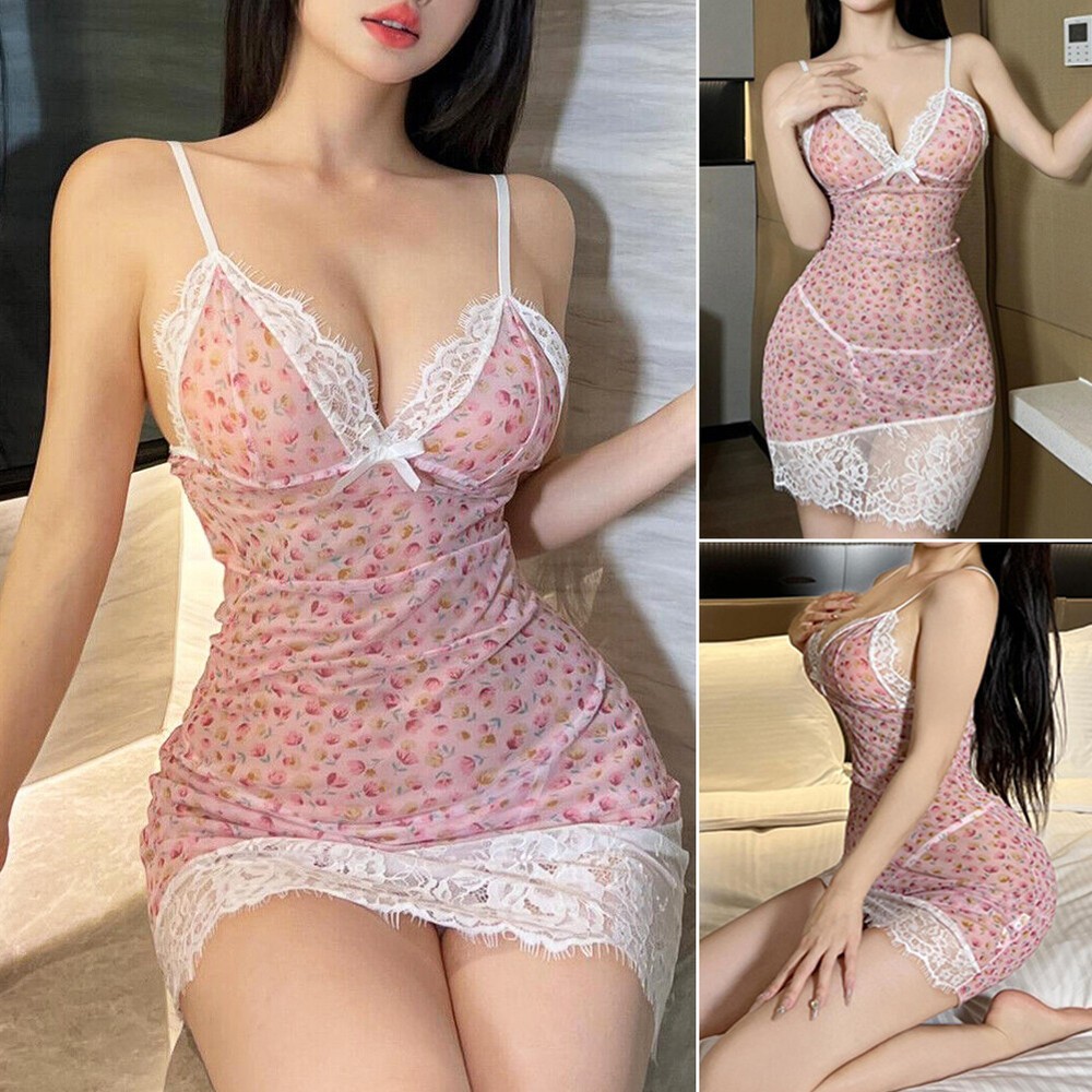 Sexy Pink Peach Babydoll Nightgown for Women - Comfortable Sleepwear Lingerie