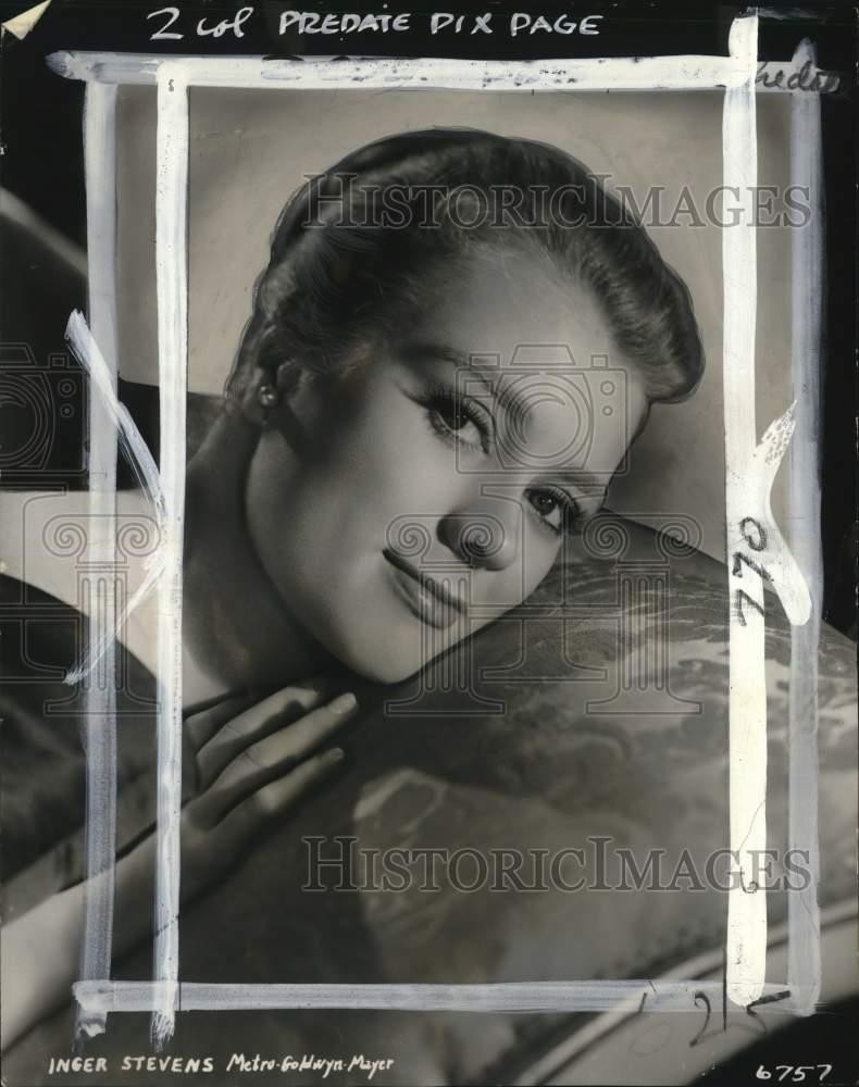 1957 Press Photo Actress Inger Stevens stars in 