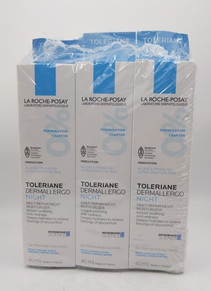 Pack of 3 La Roche-Posay Toleriane Dermallergo Night Moisturizer 40ml