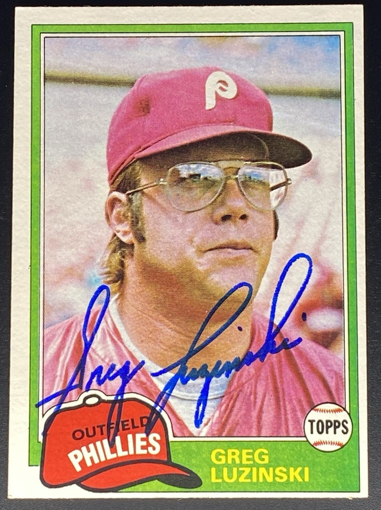 Greg Luzinski The Bull Autographed 1981 Topps #270 Phillies Card AUTO PSA