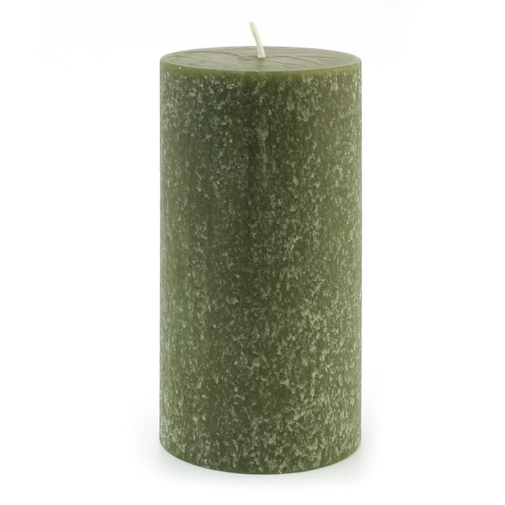 Root Candles Unscented Dark Olive Timberline Pillar 3x6 Inches
