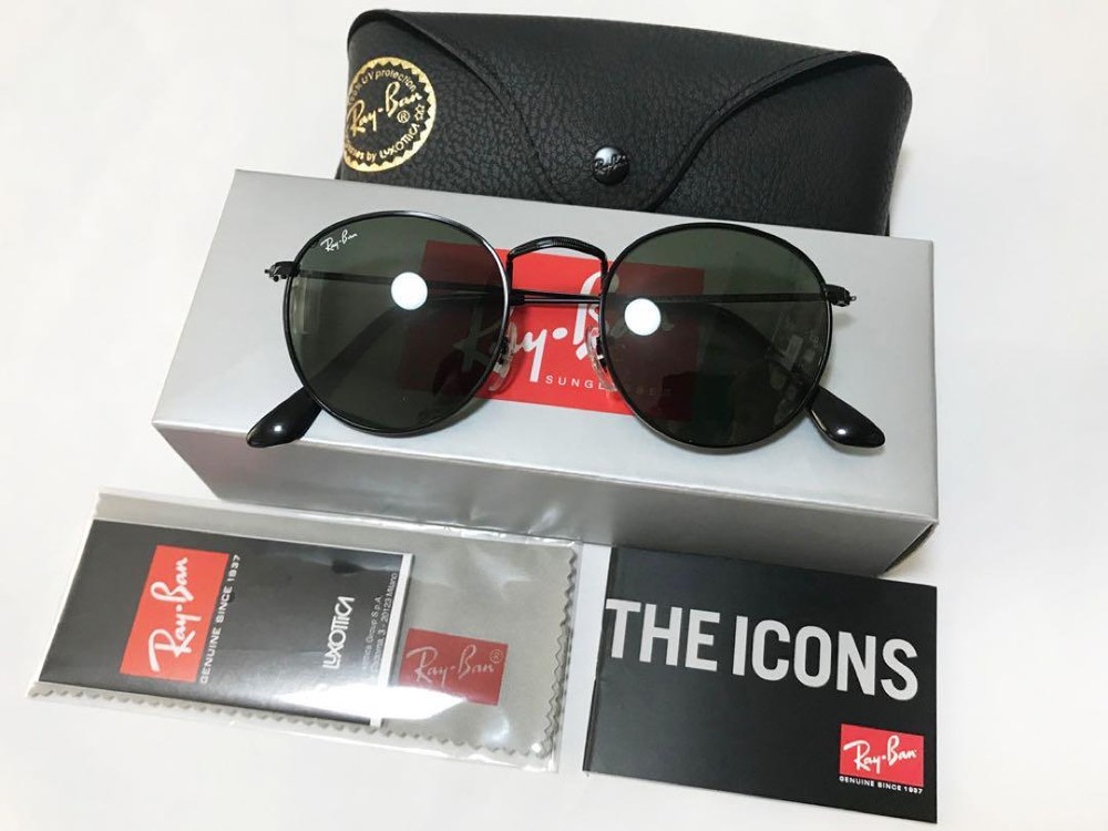 Accessories Included Rayban Round Metal Sunglasses Black
