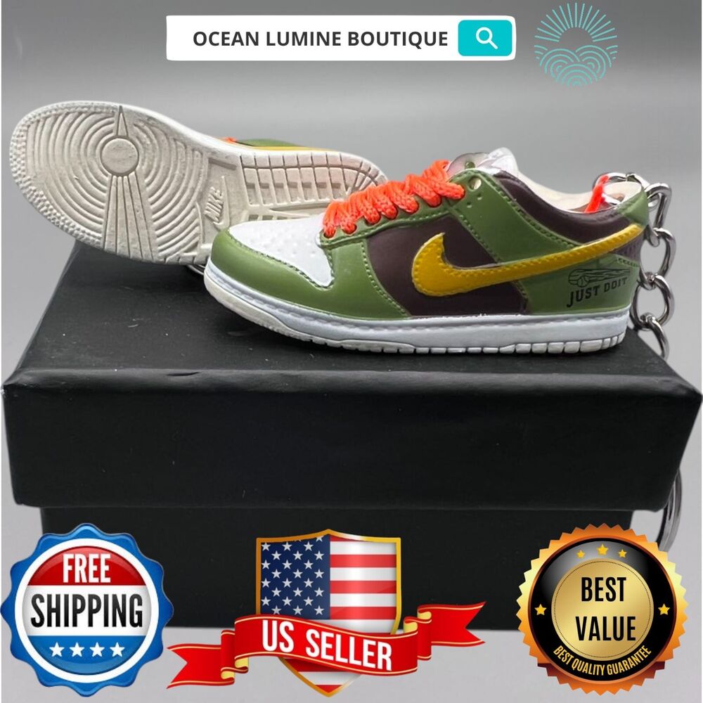 SB DUNK 3D Mini Sneaker Keychain, Jordan Sneaker Collectible, Box Options