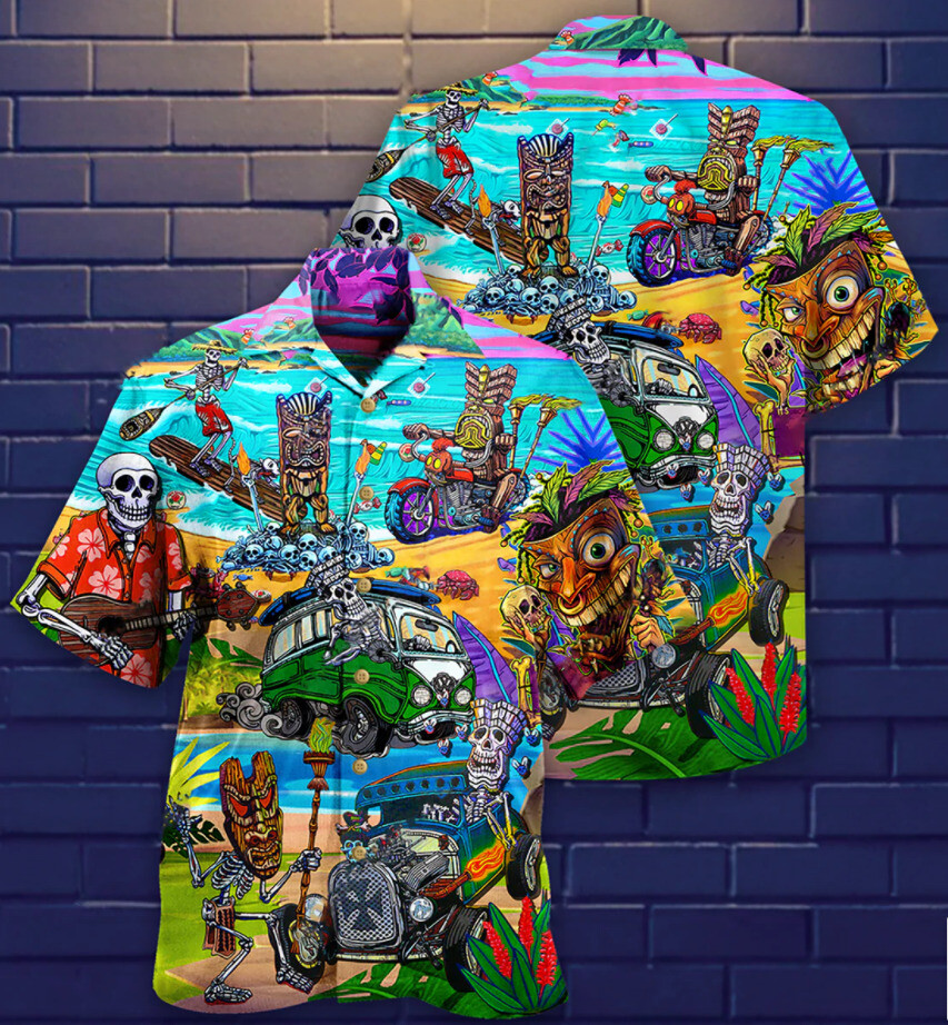 Tiki And Skull Limited Edition   Hawaiian 3D HAWAII Mother Day Gift