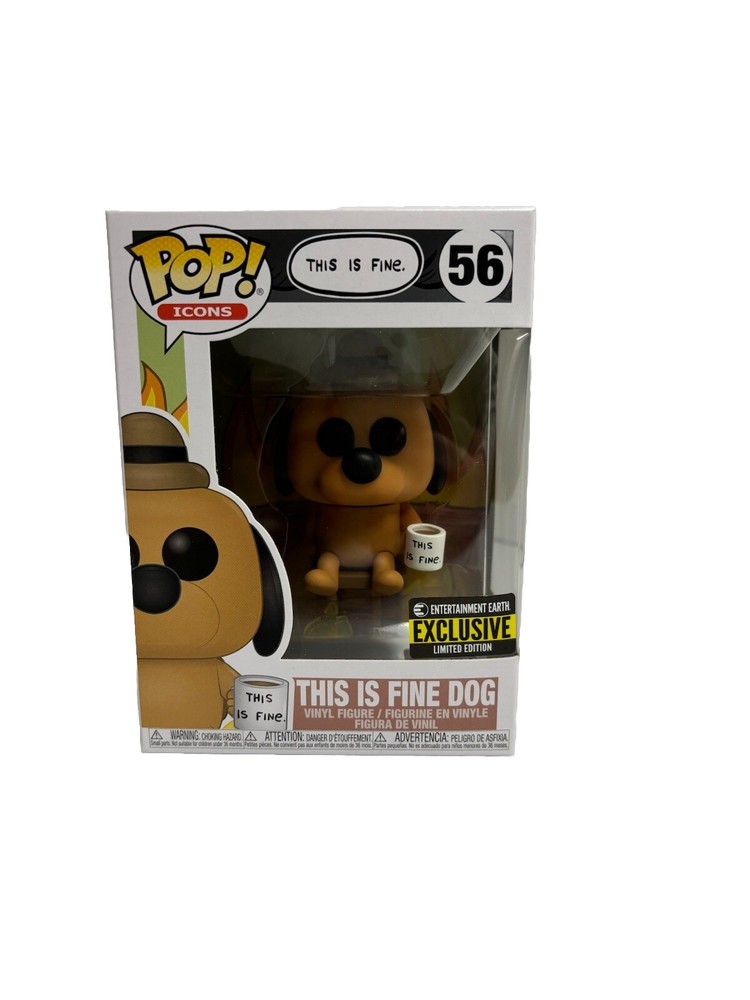 This Is Fine Dog POP Vinyl Figure #56 Funko Icons EE Exclusive New