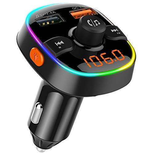 Bluetooth 5.0 Car FM Transmitter for Car 12V~24V Noise Cancelling MP3 Player 7