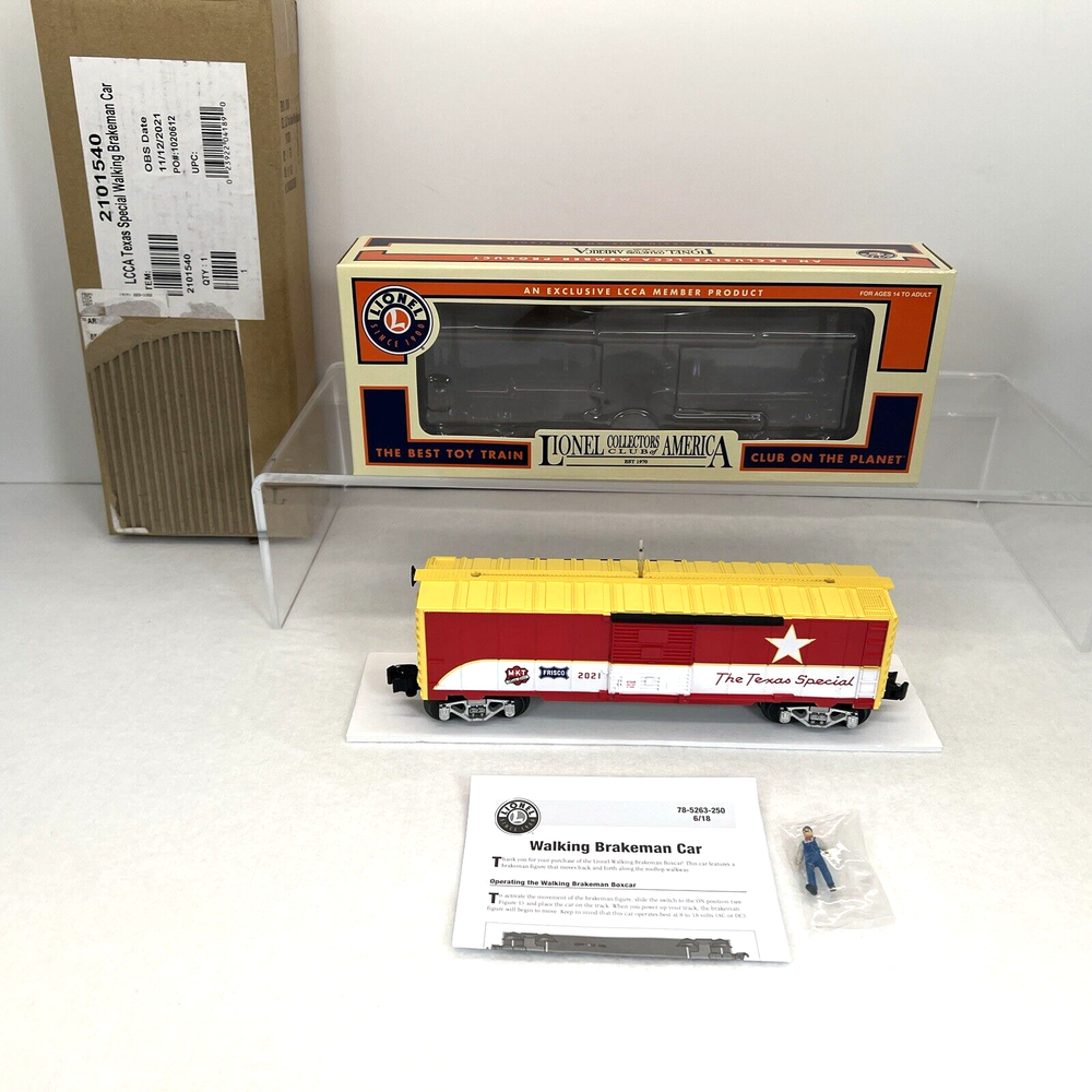 Lionel 2101540 2021 LCCA Texas Special Walking Brakeman BC MKT O Club