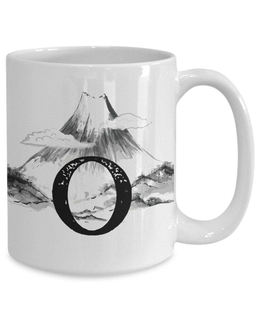 Letter O Personalized Camping Mug Nature Mug 12 Enamel The Outdoorsy Type Custom