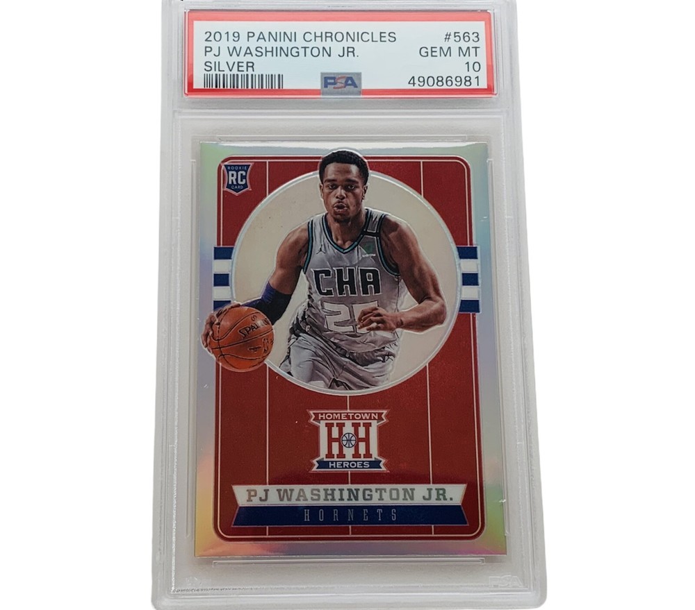 PJ Washington Rookie RC PSA 10 Gem Hornets insert 2019 Panini Chronicles #563
