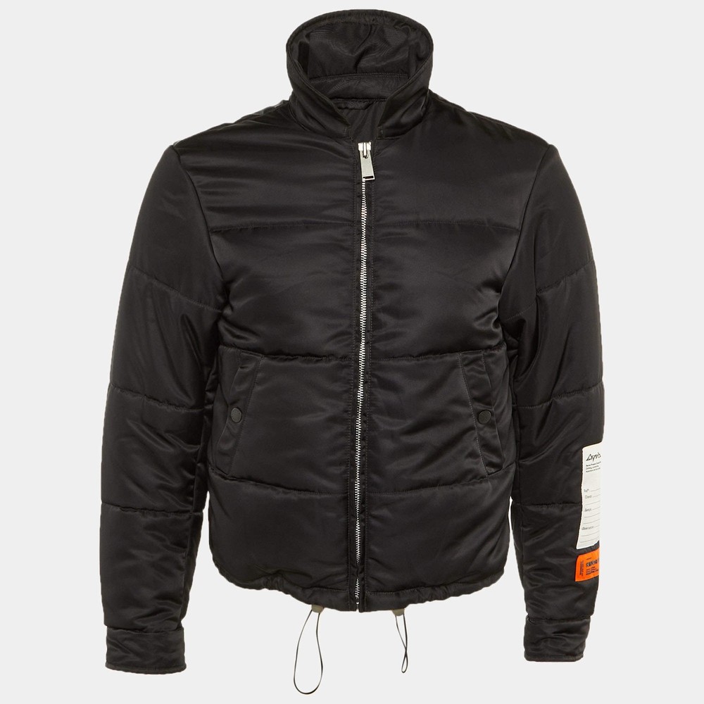 Heron Preston Black Nylon Puffer Jacket XXS