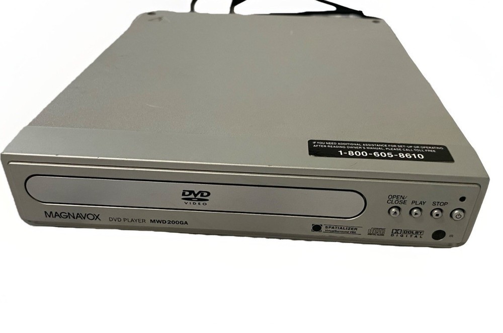 Magnavox MWD200GA Compact DVD Player No Remote Tested Working