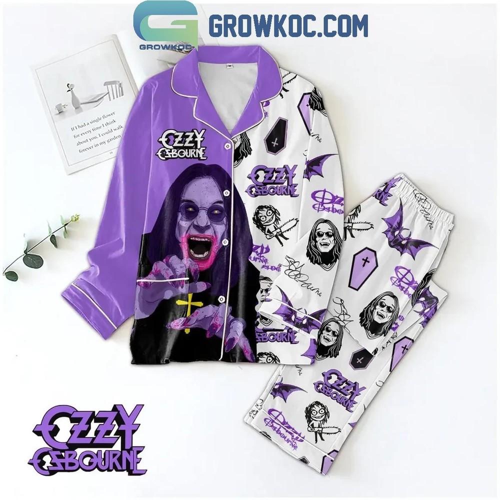 Ozzy Osbourne Madman Christmas Pajama Set in Polyester