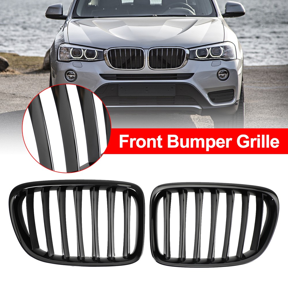 Gloss Black Front Hood Kidney Grill Grille Fit BMW X1 E84 2009-2014 SUV U4