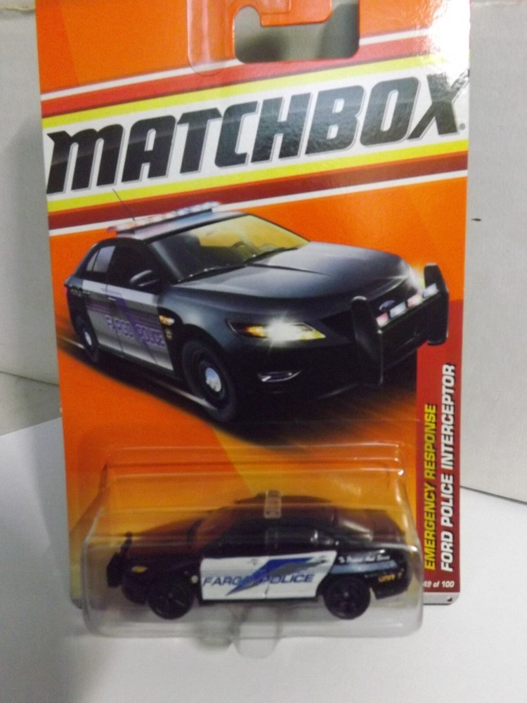 2010 Matchbox Black & White Ford Police Interceptor Emergency Response  49/100