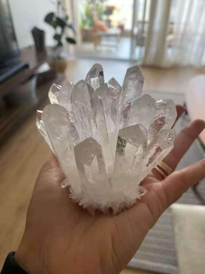 Natural Raw Quartz White Clear Crystal Cluster  1.10 – 1.32 lbs each -FREE Shipp