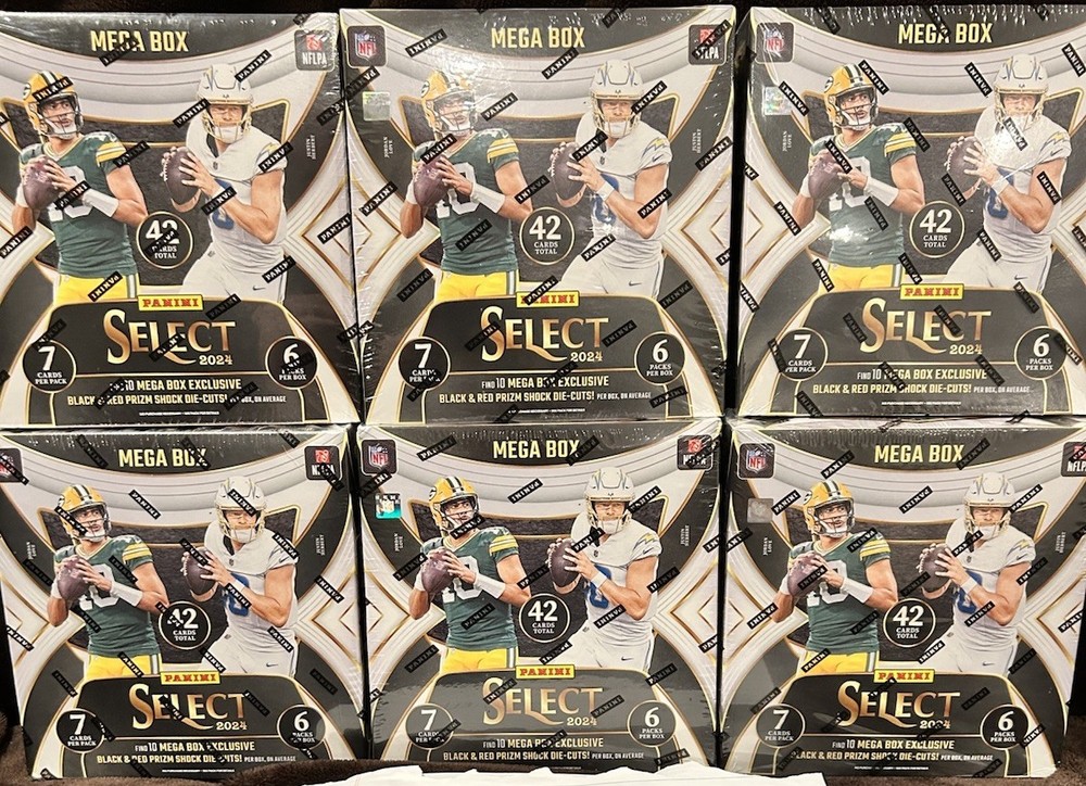 LOT of 6x 2024 Select Football Mega Boxes 🔥 Factory Sealed 🏈 Playoff Weekend