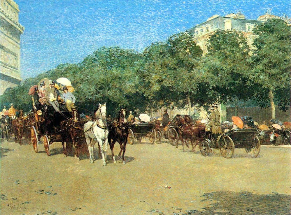 The day of the Grand Prize [1] by Hassam Giclee Fine Art Print Repro on Canvas-image