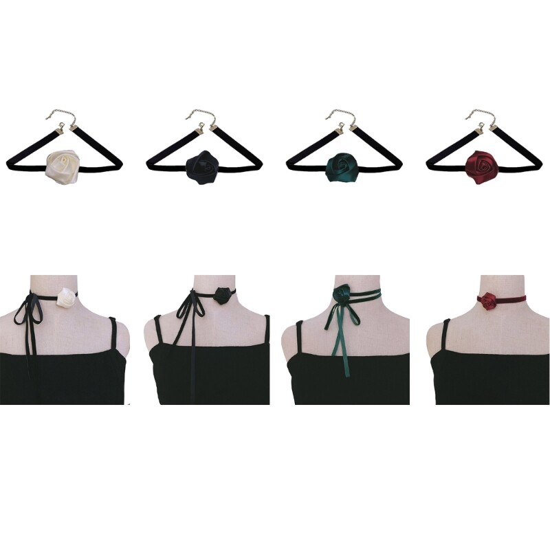 Elegant Long Chain Necklace Strap Collar for Women Party Jewelry