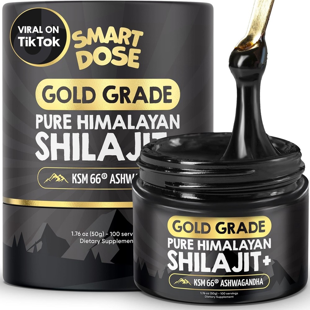 Pure Himalayan Shilajit Resin with 85% Fulvic Acid - 125 Servings in Large Jar
