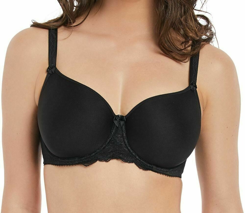 Fantasie Rebecca Lace Bra Size 30G Black Padded Spacer Full Cup T-Shirt 9421 New