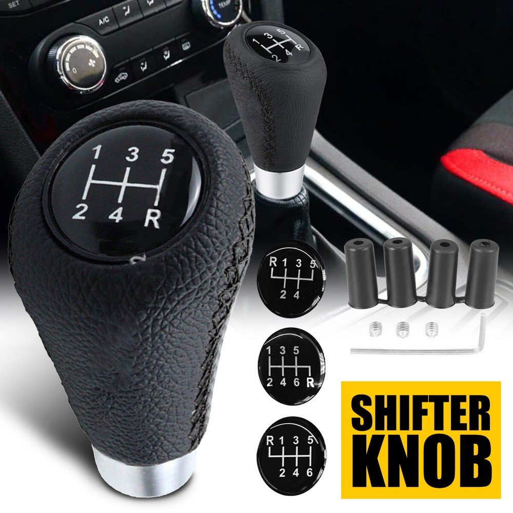 5-Speed Universal Aluminum Black Manual Car Shift Knob Gear Shifter