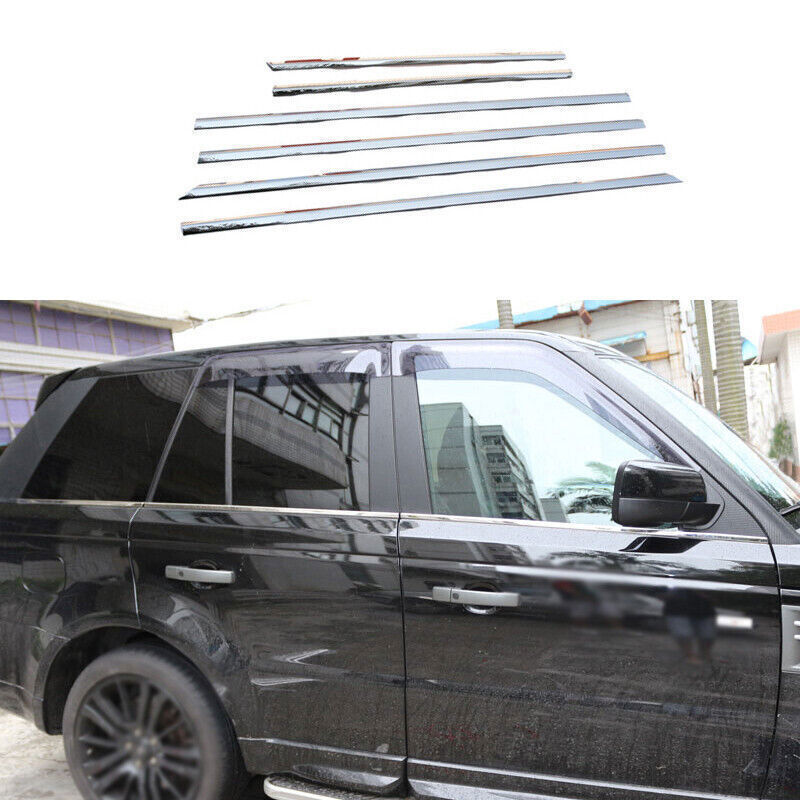 For Range Rover Sport 08-2013 Chrome Steel Windows Strip Sill Molding Cover Trim