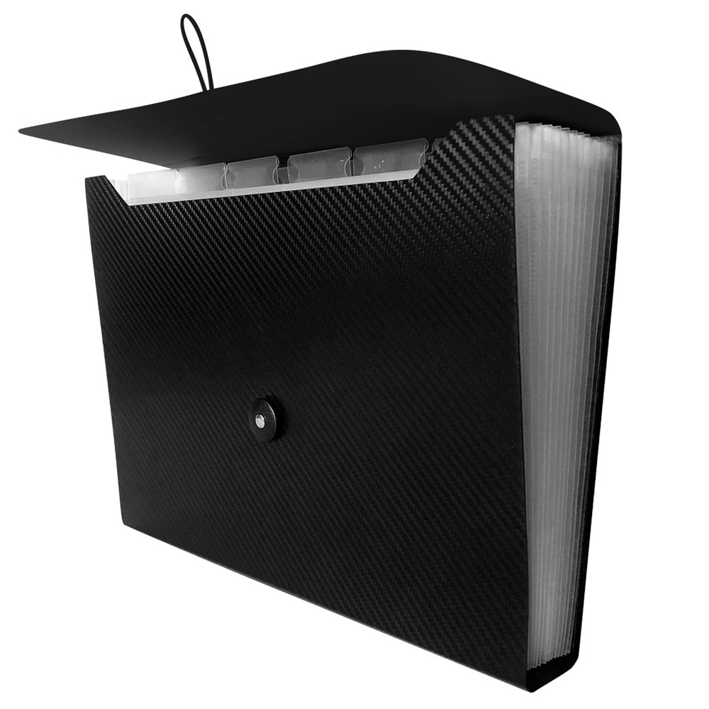 Expanding file folder with tabs 13 pockets organizer accordion holder elastic