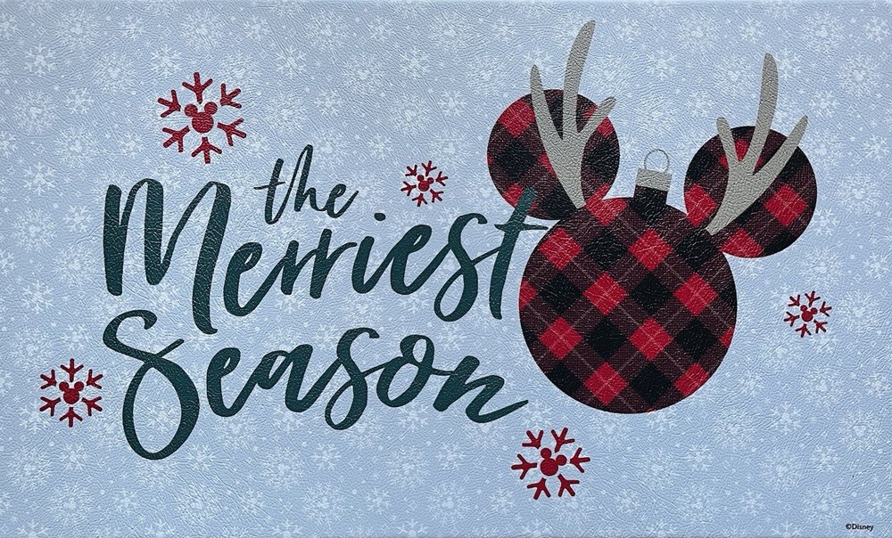 Disney Mickey Mouse Christmas The Merriest Season Anti-Fatigue Kitchen Mat 18x30