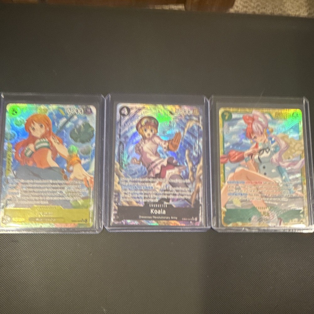 One Piece EB03 Alternate Art and SEC Card Lot Nami, Koala, and Uta SEC