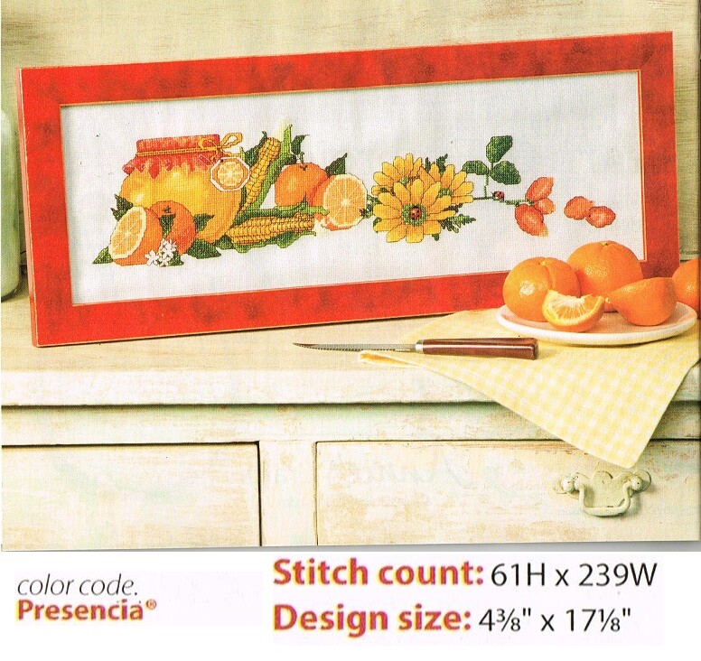 SEASONAL FRUITS ORANGES    CROSS STITCH PATTERN ONLY - YD   SEW-image