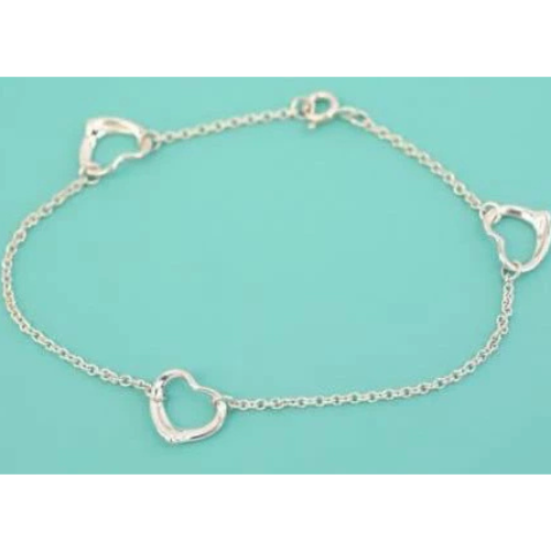 Tiffany & Co. Elsa Peretti Open Heart Bracelet in Sterling Silver Authentic
